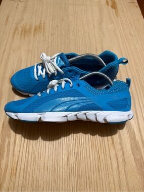 Women’s Puma Blue Mesh & Synthetic Training Sneakers with White Sole